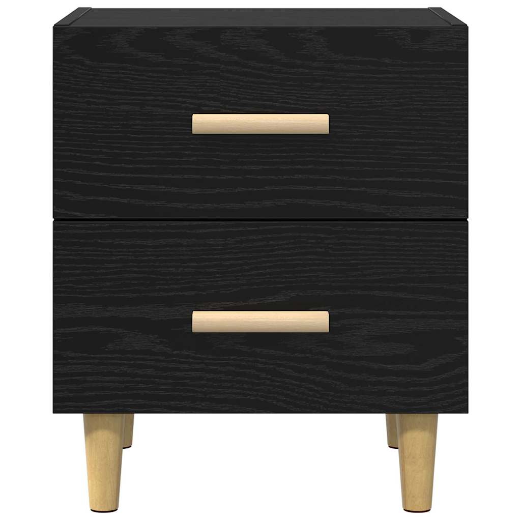 Bed Cabinet 2 pcs Black oak 40 x 35 x 47.5 cm Engineered wood